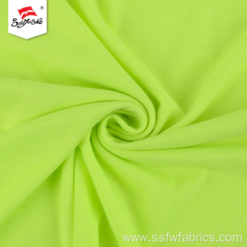 Custom Green Polyester Knit Cotton Single Jersey Fabric